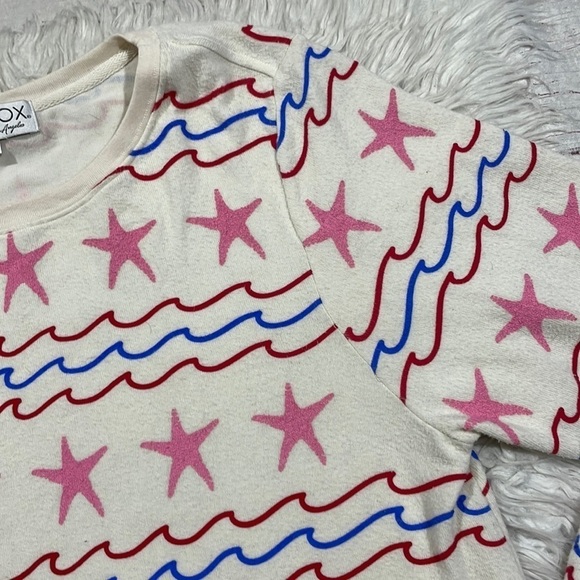 Wildfox Sea Stars & Stripes Baggy Beach Jumper Sweatshirt - Picture 7 of 11